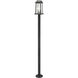 Millworks 2 Light 88.75 inch Black Outdoor Post Mounted Fixture in 14.75