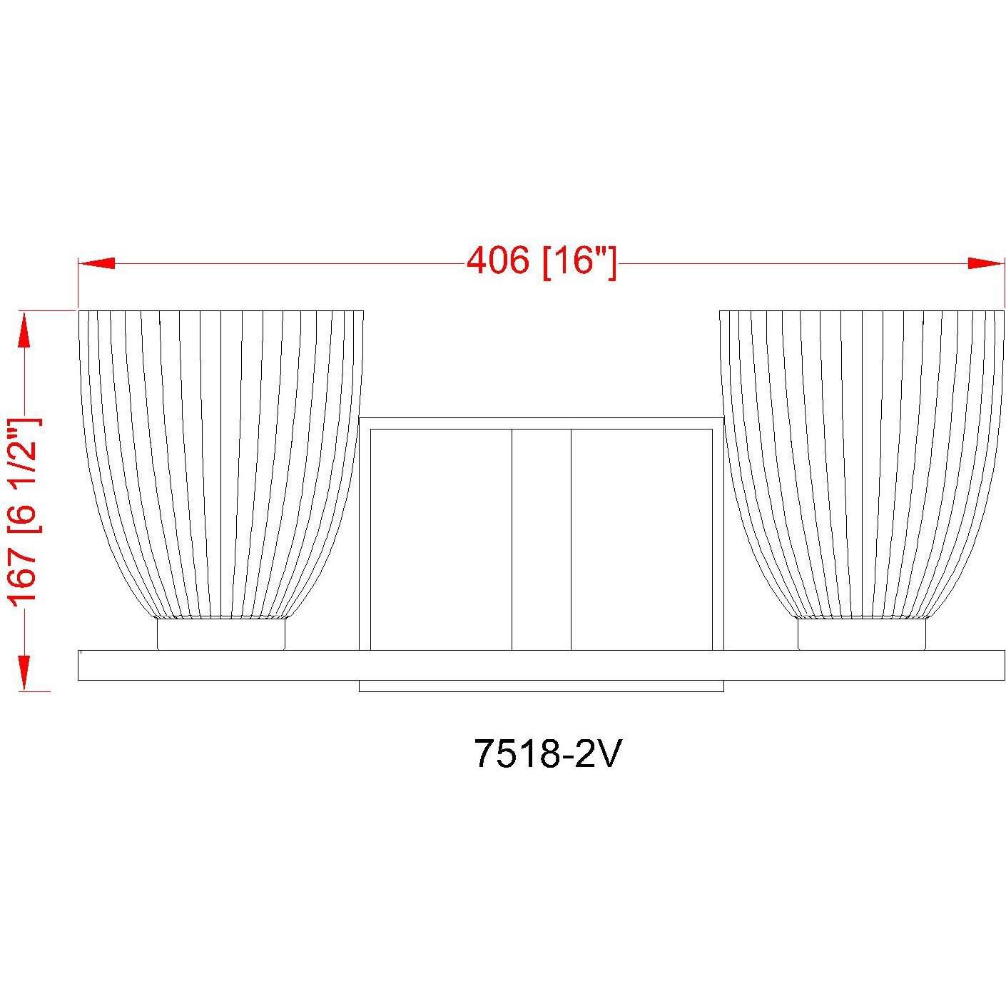 Naya 2 Light 16 inch Matte Black Bath Vanity Light Wall Light