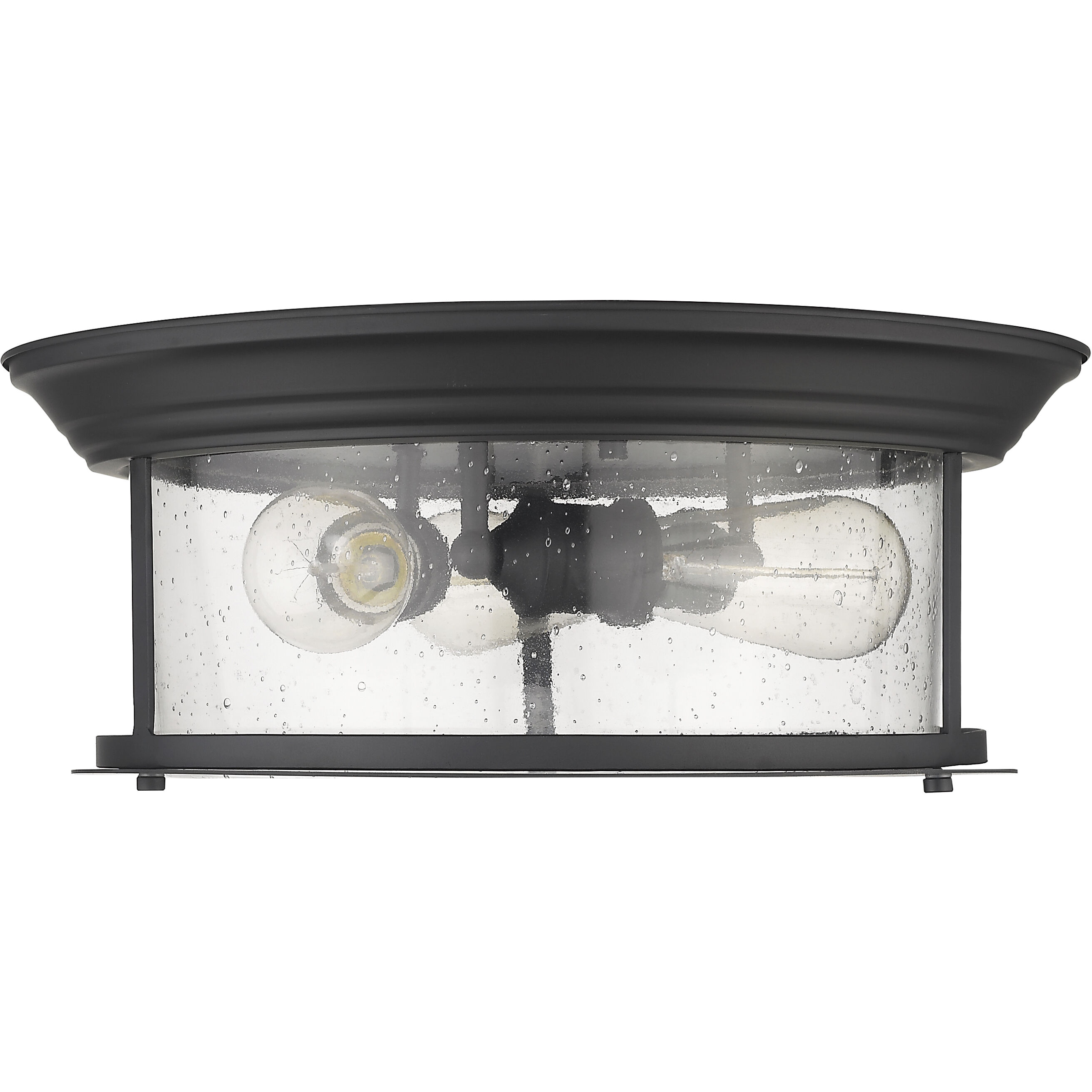 Sonna 3 Light 15.5 inch Matte Black Flush Mount Ceiling Light