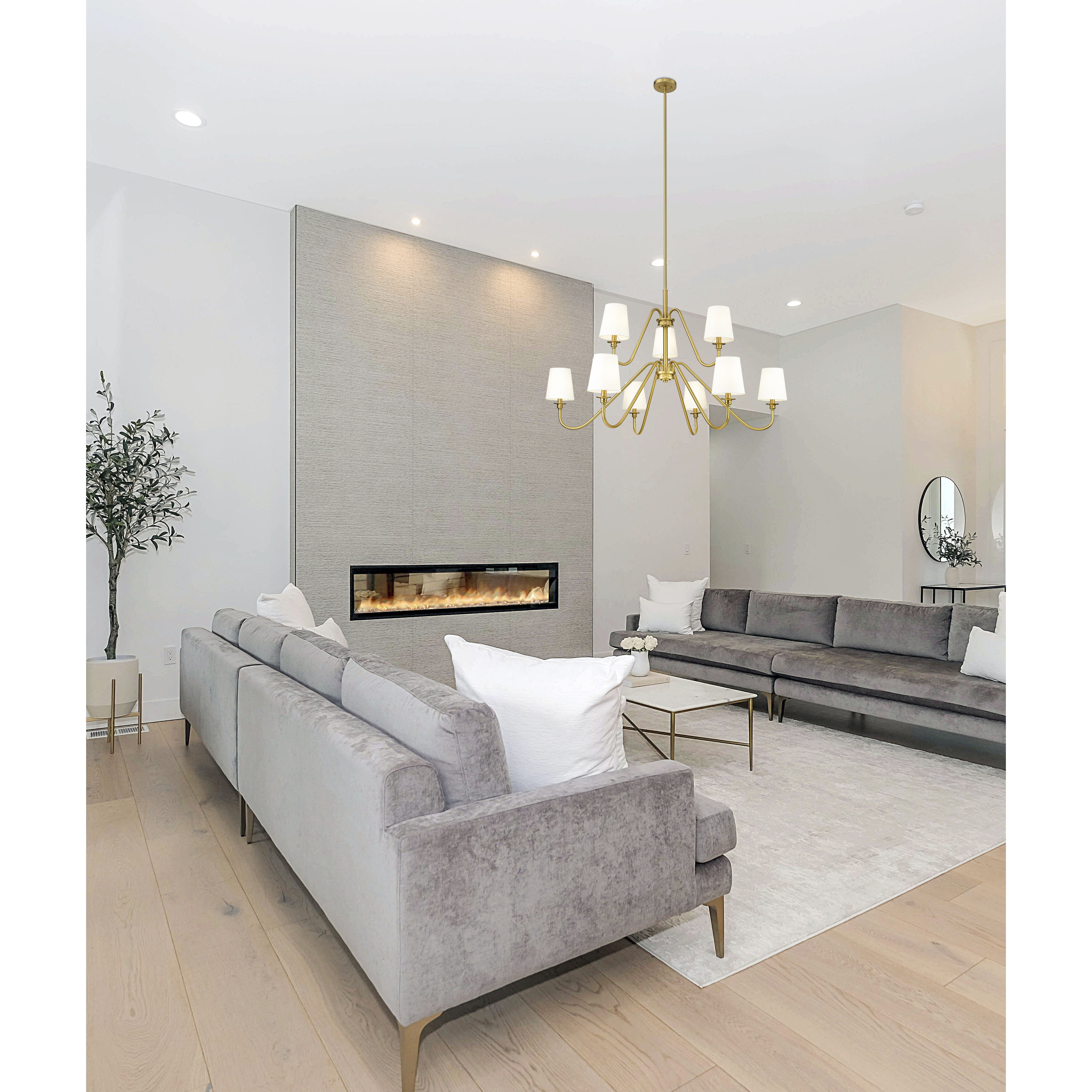 Gianna 9 Light 46 inch Modern Gold Chandelier Ceiling Light