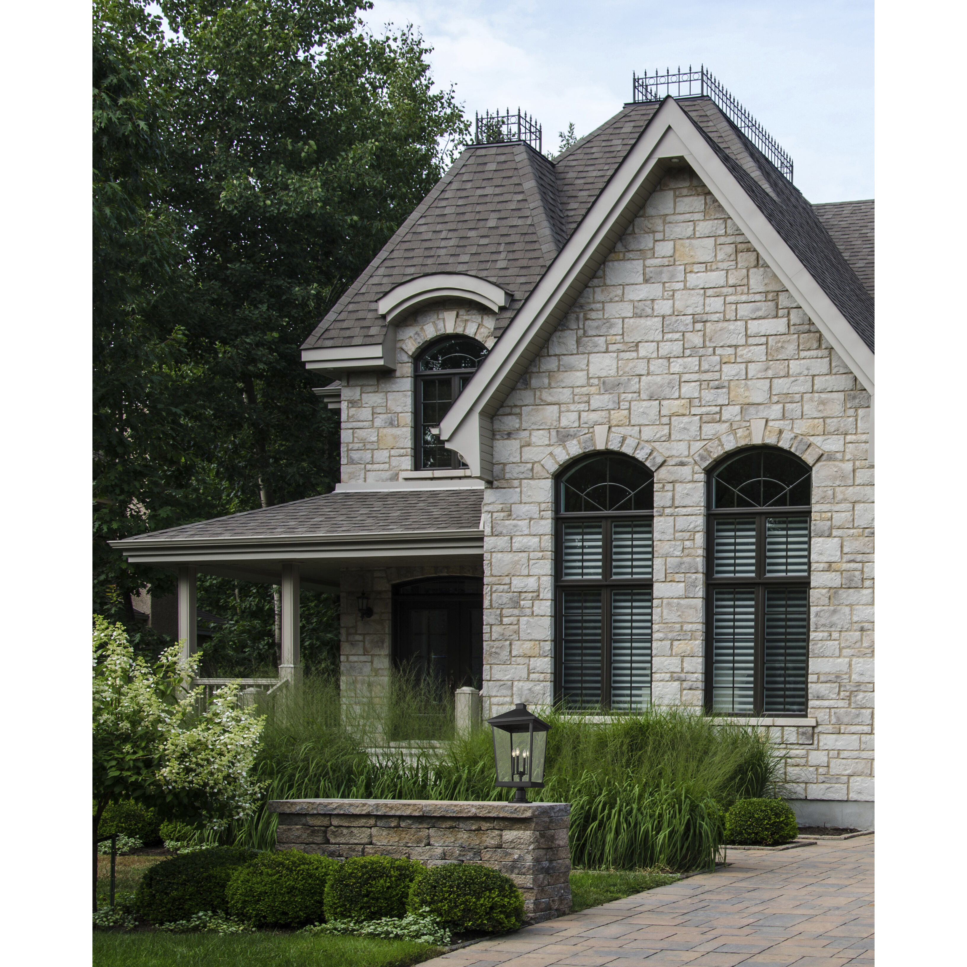 Beacon 4 Light 33 inch Black Outdoor Pier Mounted Fixture