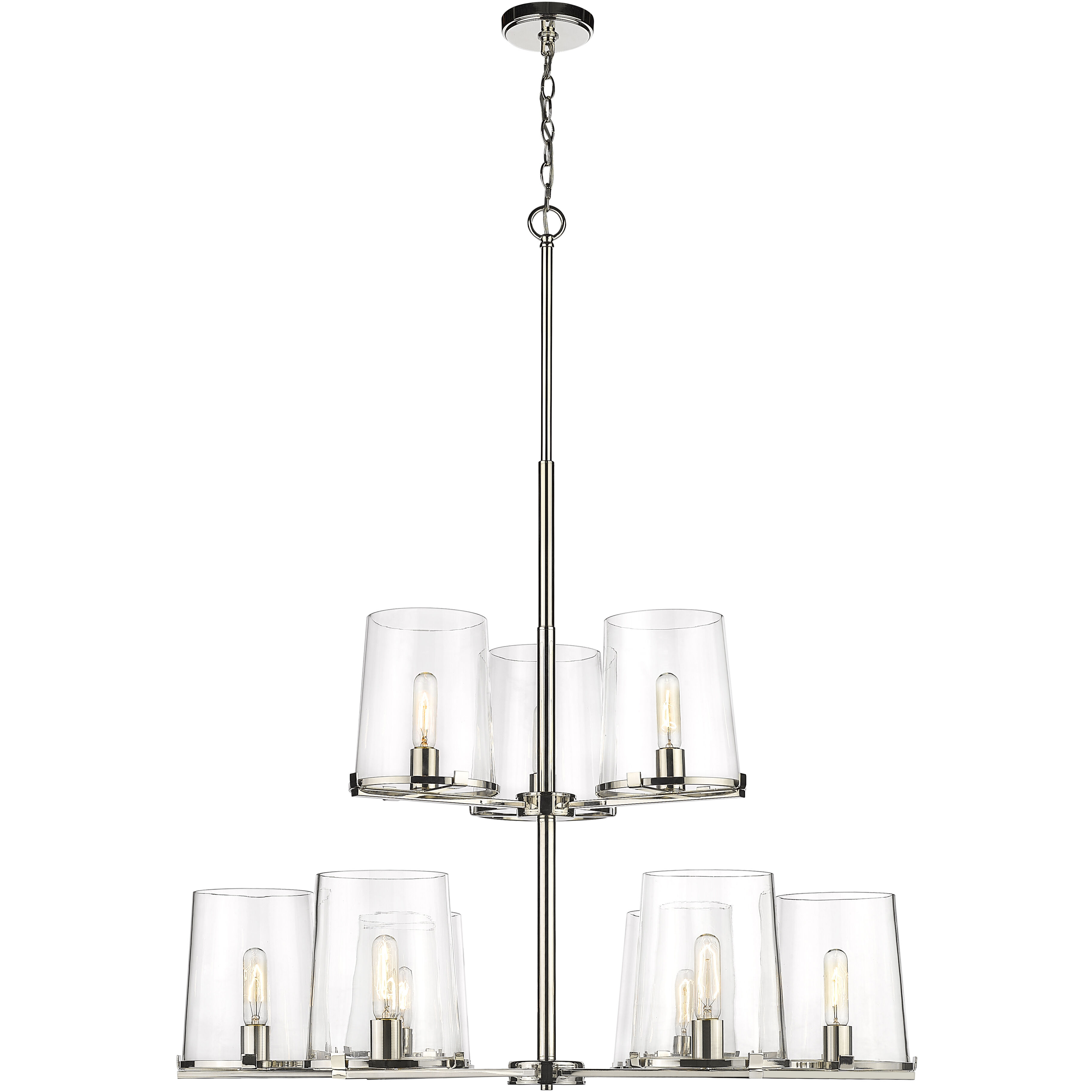 Callista 9 Light 38 inch Polished Nickel Chandelier Ceiling Light