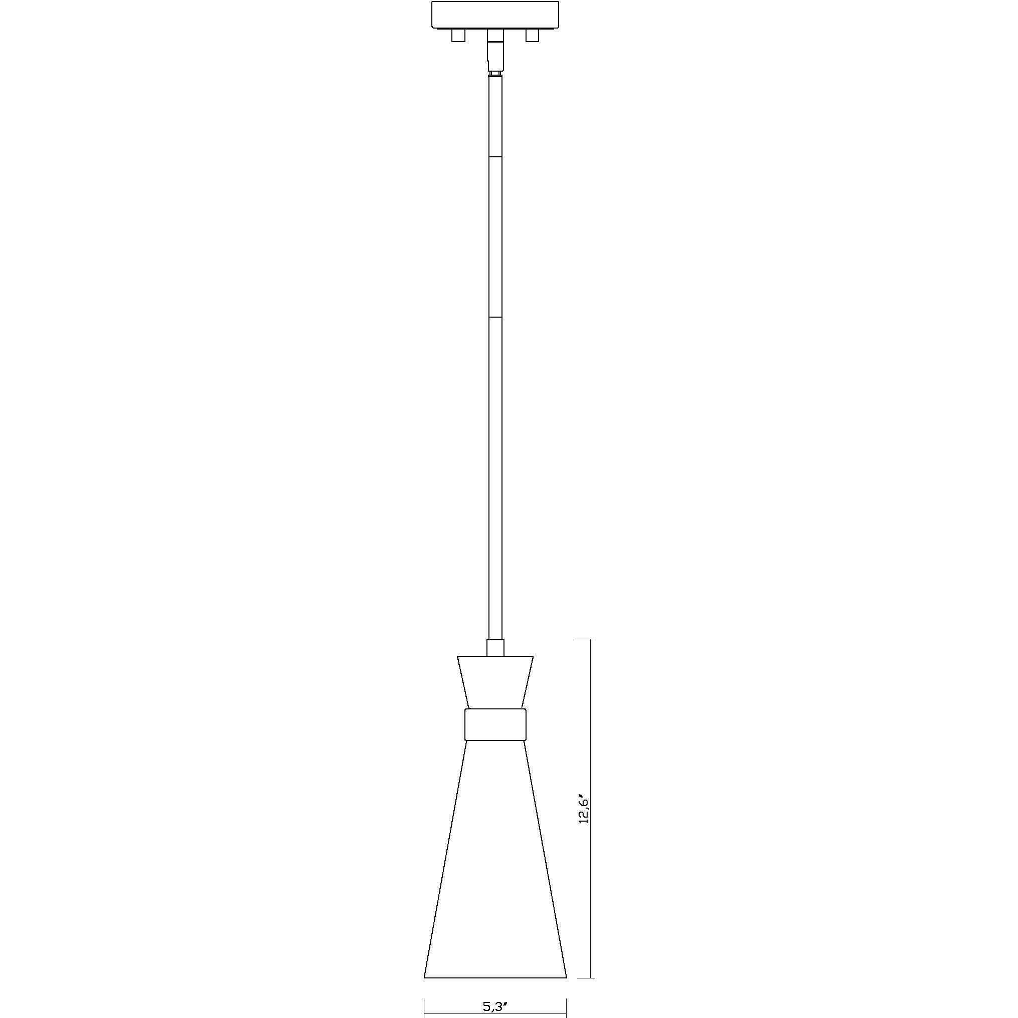 Soriano 1 Light 5.5 inch Matte Black and Brushed Nickel Pendant Ceiling Light