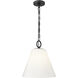 Alaric 1 Light 14 inch Matte Black Pendant Ceiling Light
