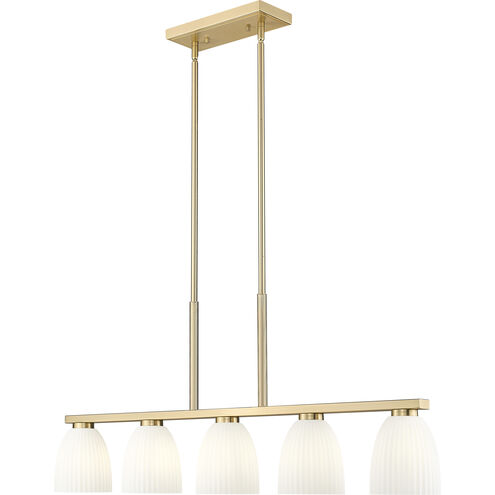 Naya Linear Chandelier Ceiling Light in Modern Gold