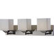 Quube 3 Light 24 inch Chrome Vanity Wall Light