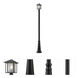 Aspen 1 Light 108.5 inch Black Outdoor Post Mounted Fixture