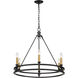Dennison 6 Light 27.25 inch Matte Black Chandelier Ceiling Light