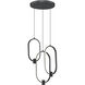 Saros LED 16.25 inch Matte Black Chandelier Ceiling Light
