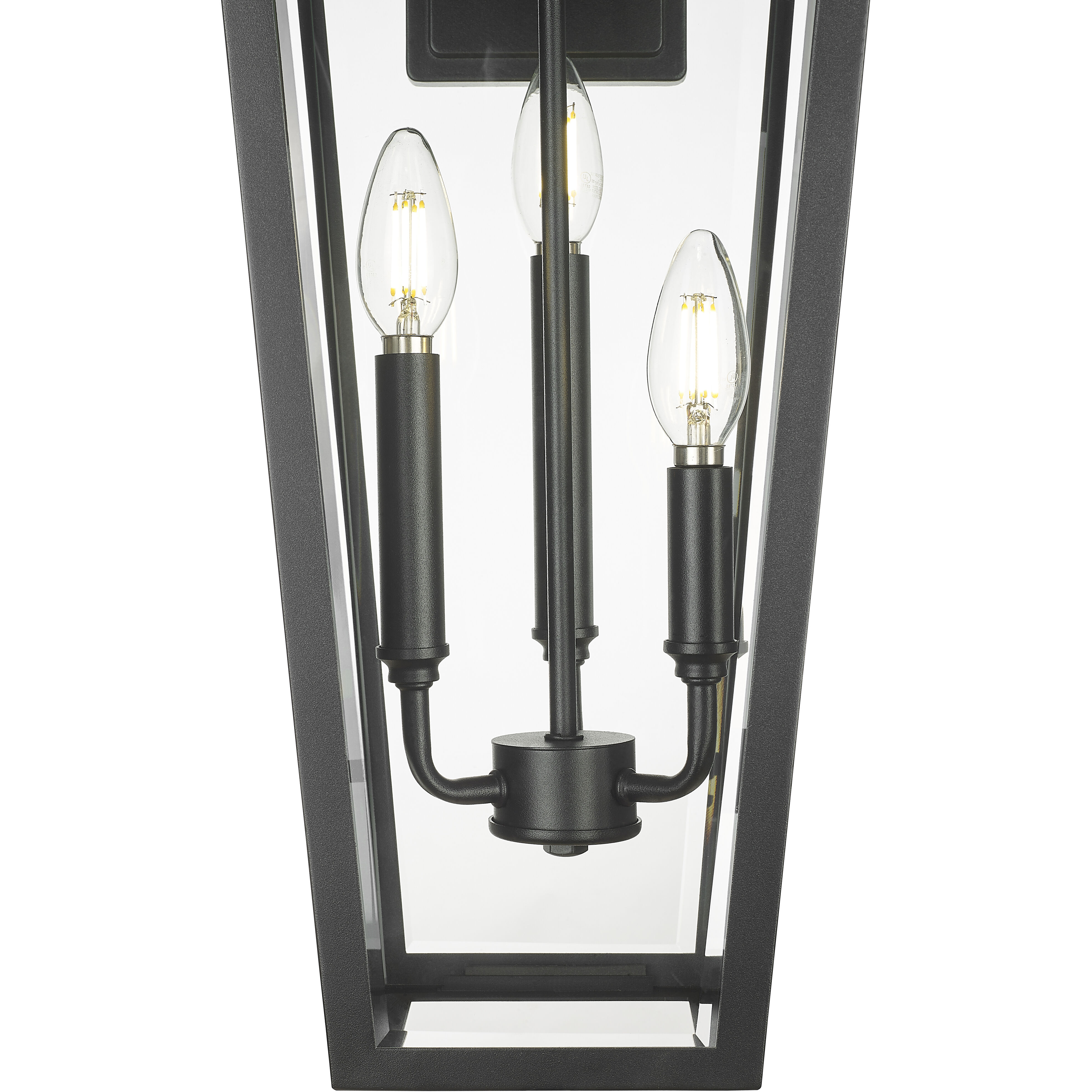 Gannon 3 Light 27.25 inch Black Outdoor Wall Light in G9