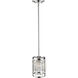 Mersesse 1 Light 5.5 inch Chrome Pendant Ceiling Light in 2.42, Clear and Chrome