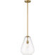 Ayra 1 Light 12 inch Olde Brass Pendant Ceiling Light