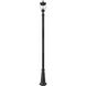 Davina 3 Light 114.25 inch Black Outdoor Post Mounted Fixture in G9