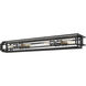 Titania 4 Light 40 inch Black and Chrome Vanity Wall Light