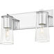 Titus 2 Light 16 inch Chrome Bath Vanity Light Wall Light