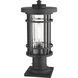 Jordan 1 Light 16.75 inch Black Outdoor Pier Mounted Fixture