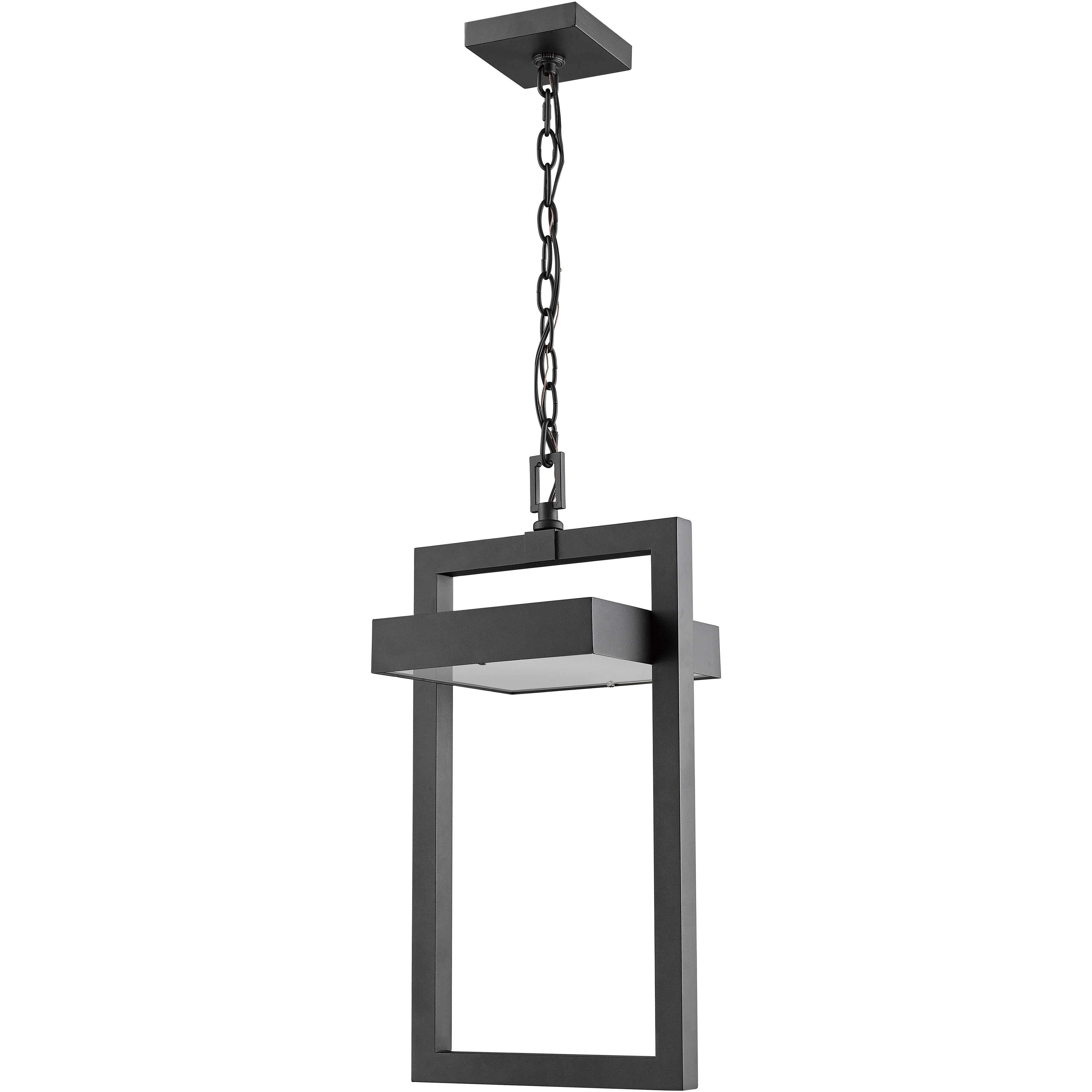 Luttrel LED 10.5 inch Black Outdoor Chain Mount Ceiling Fixture