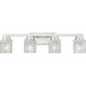 Jacqueline 4 Light 31.5 inch Brushed Nickel Bathroom Vanity Wall Light