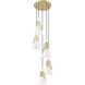 Aimie 5 Light 12 inch Modern Gold Chandelier Ceiling Light