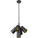 Lumina 5 Light 17 inch Matte Black Chandelier Ceiling Light