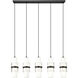 Cayden 5 Light 42 inch Matte Black Linear Chandelier Ceiling Light