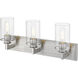 Savannah 3 Light 23 inch Brushed Nickel Vanity Wall Light