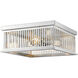 Camellia 3 Light 15 inch Polished Nickel Flush Mount Ceiling Light in Polished Nickel Steel