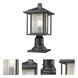 Aspen 1 Light 16.75 inch Black Outdoor Pier Mounted Fixture