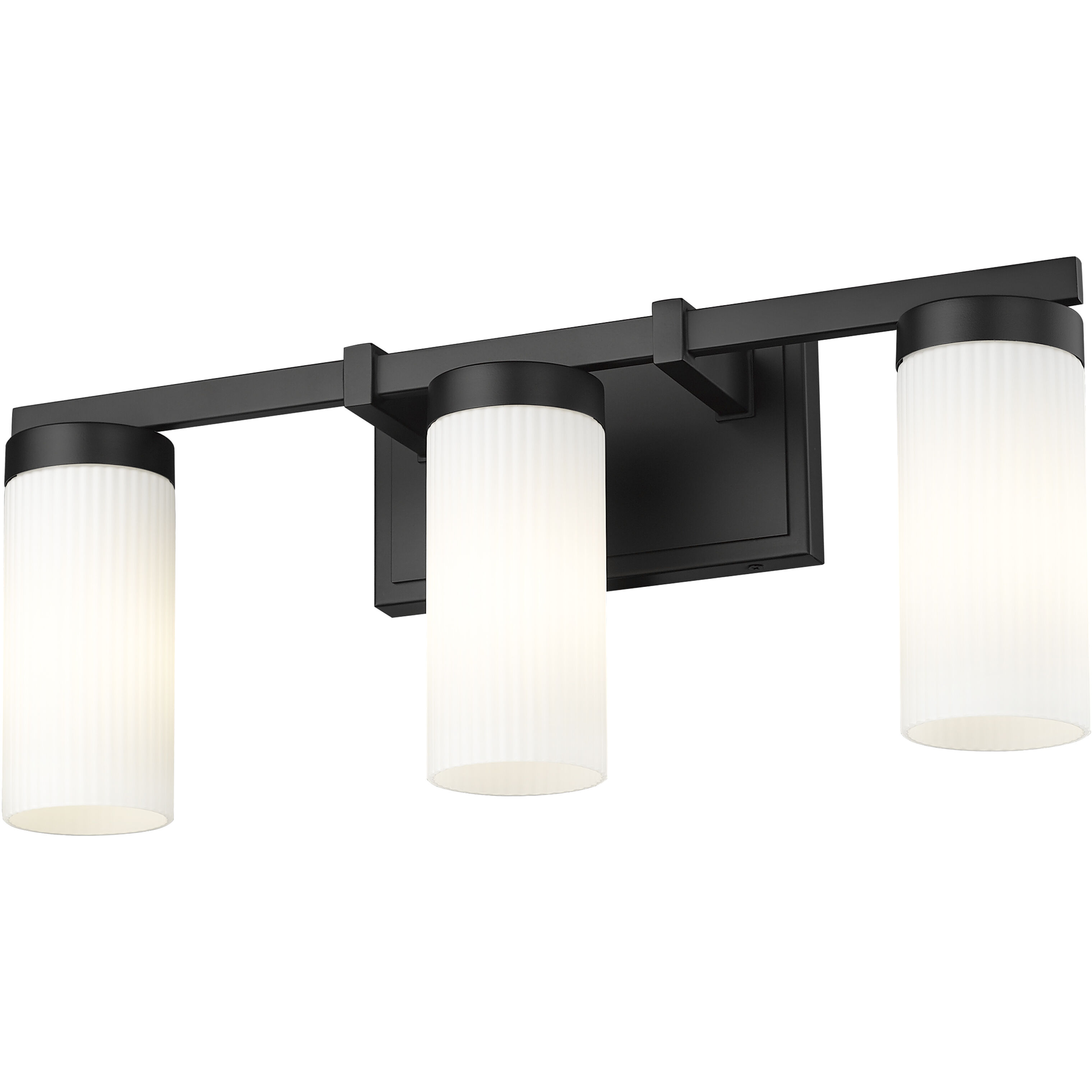 Danica 3 Light 20.5 inch Matte Black Bath Vanity Light Wall Light