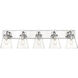 Harper 5 Light 39.75 inch Chrome Vanity Wall Light