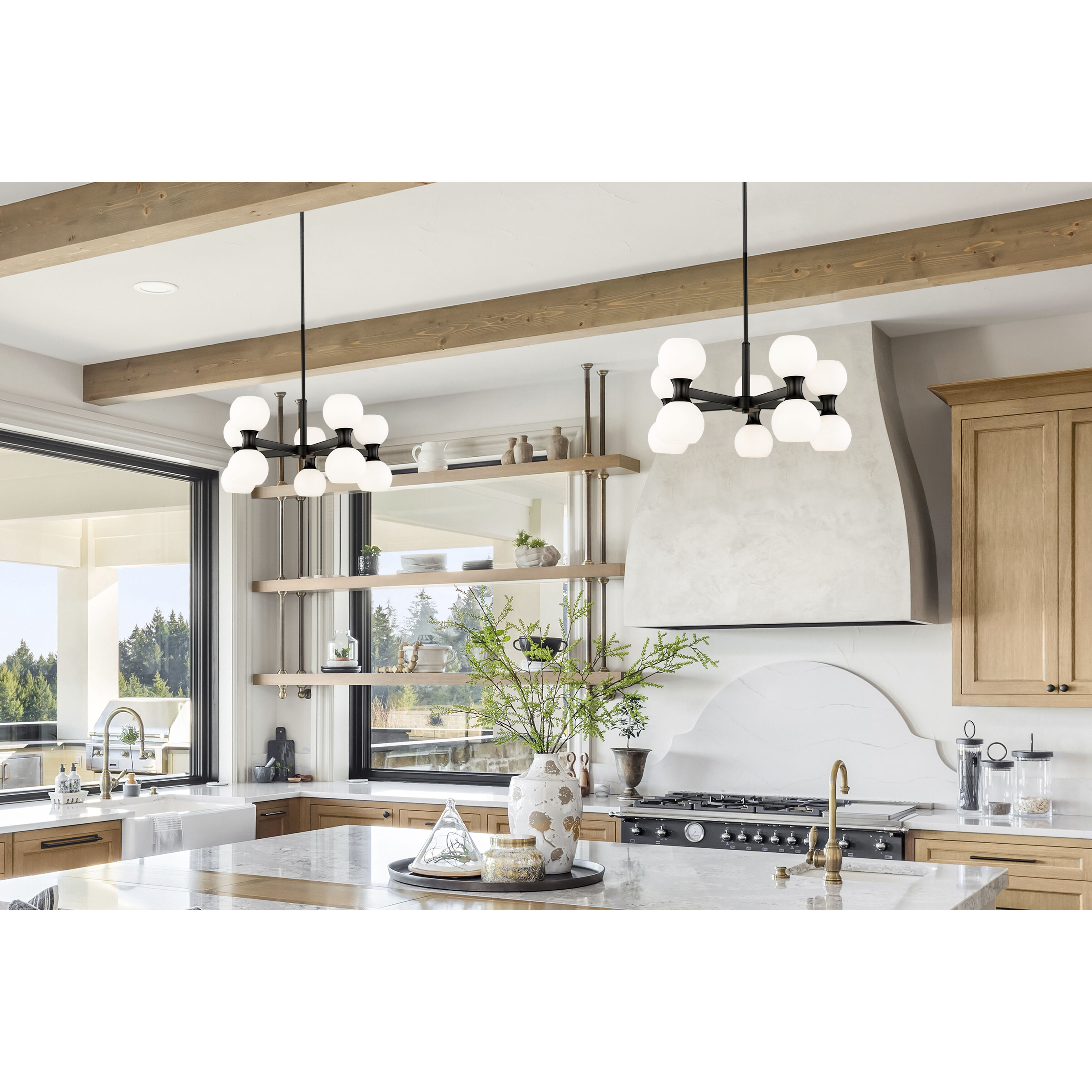 Artemis 10 Light 25 inch Matte Black Chandelier Ceiling Light