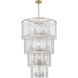 Glacier 18 Light 31 inch Modern Gold Chandelier Ceiling Light