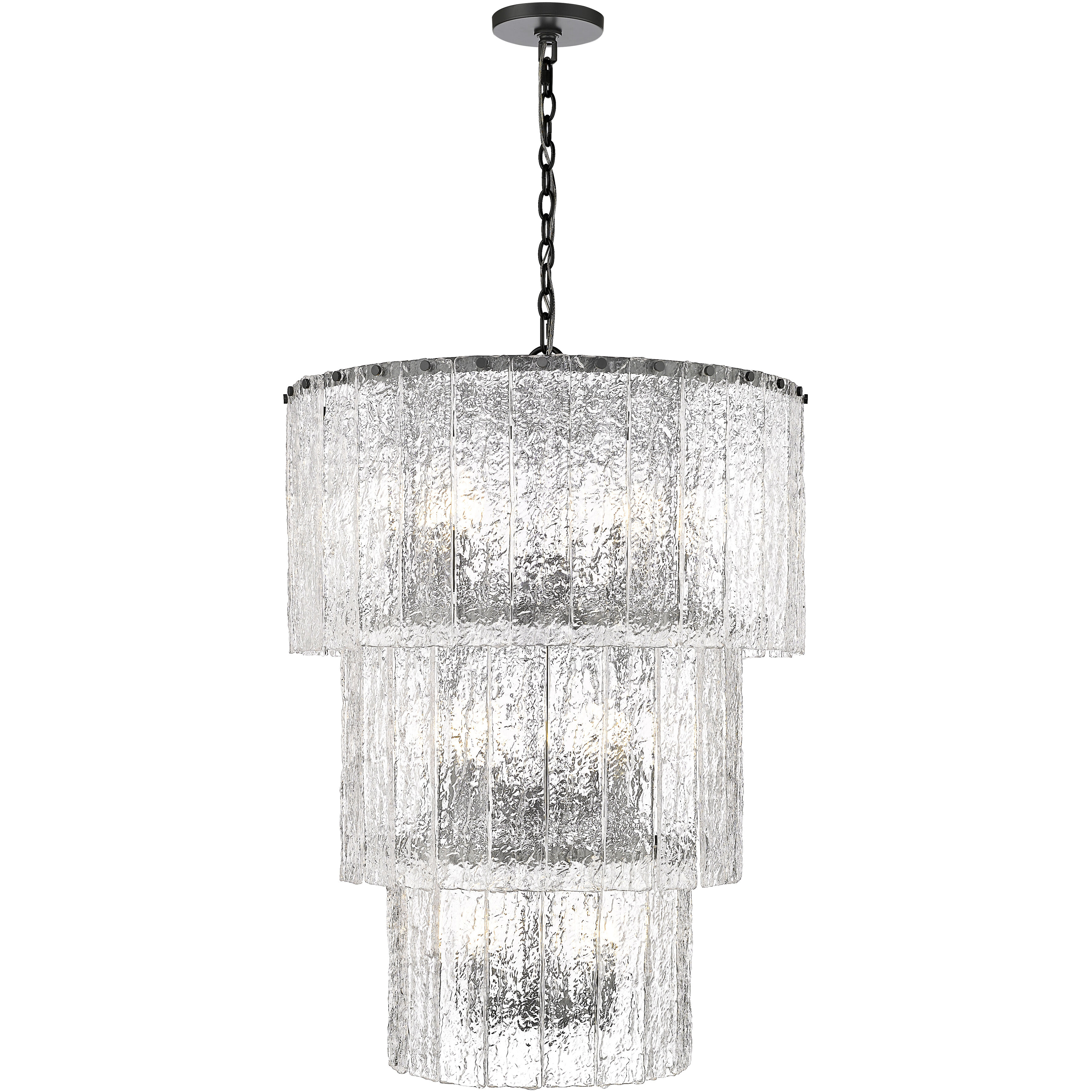 Glacier 12 Light 27.5 inch Matte Black Chandelier Ceiling Light