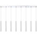 Forest LED 44.25 inch Chrome Linear Chandelier Ceiling Light in 8, 22, Chrome Steel
