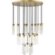 Beau 27 Light 36 inch Rubbed Brass Chandelier Ceiling Light