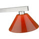 Cobalt 3 Light 46 inch Brushed Nickel Billiard Ceiling Light in Red