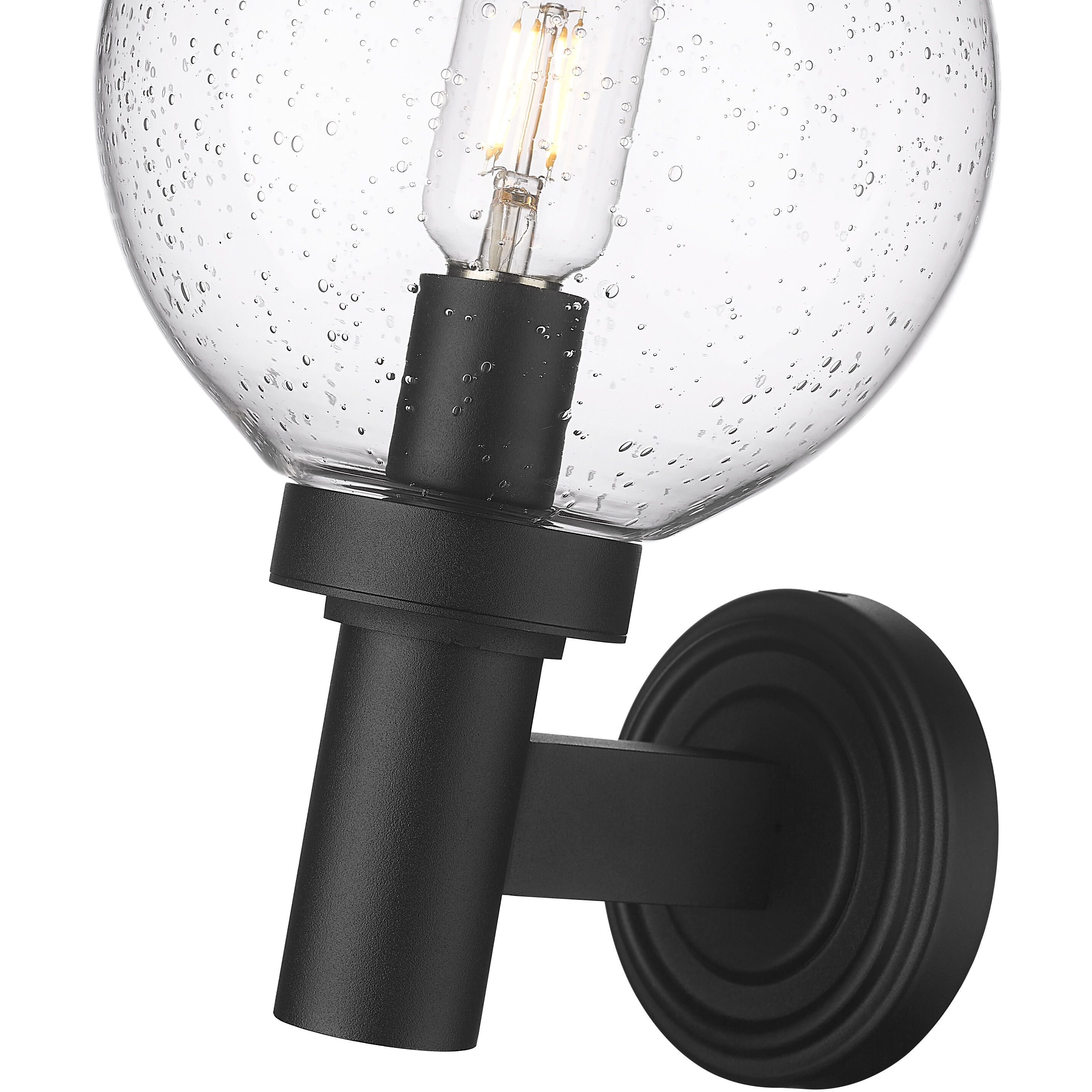 Laurent 1 Light 12.5 inch Black Outdoor Wall Light