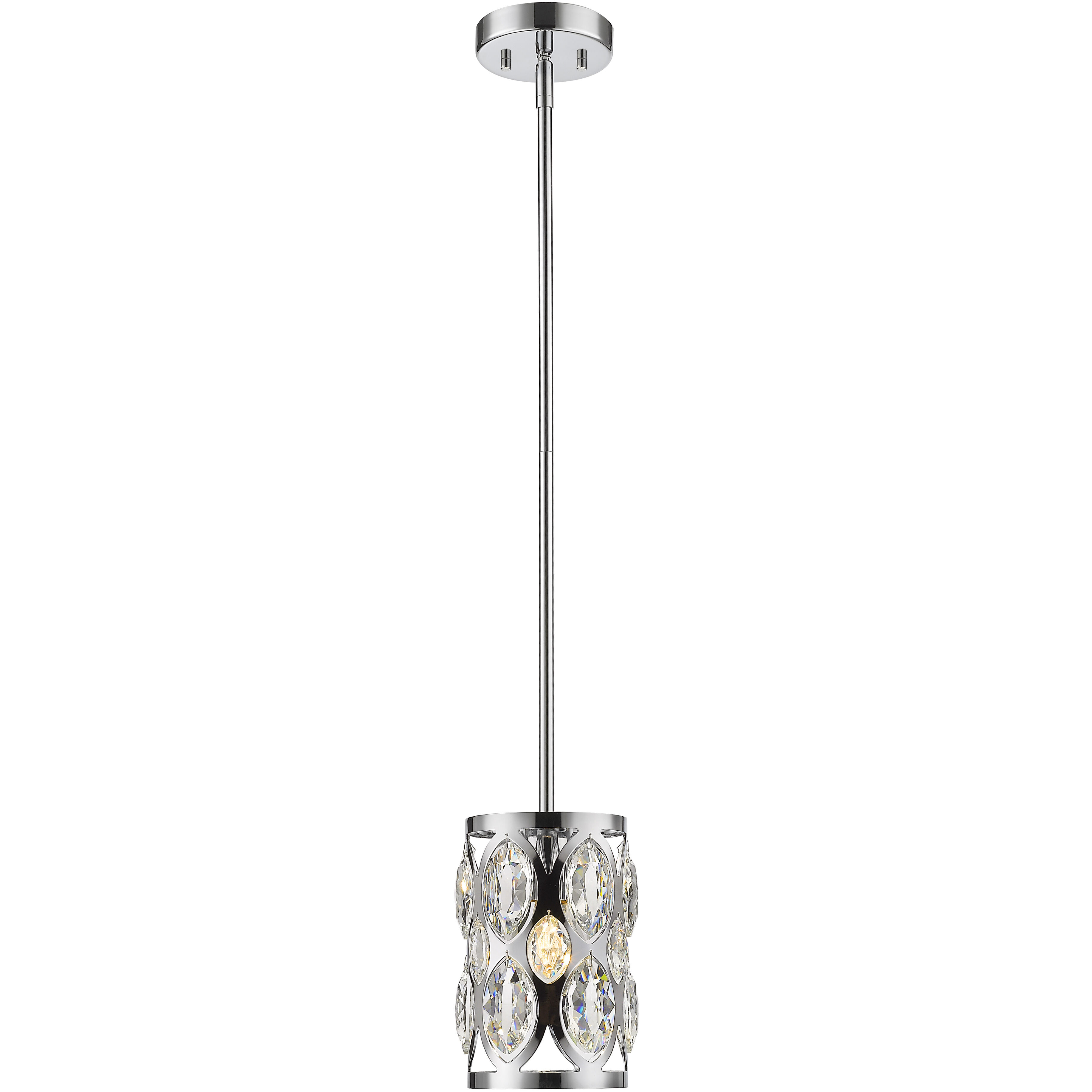 Dealey 1 Light 6.5 inch Chrome Pendant Ceiling Light
