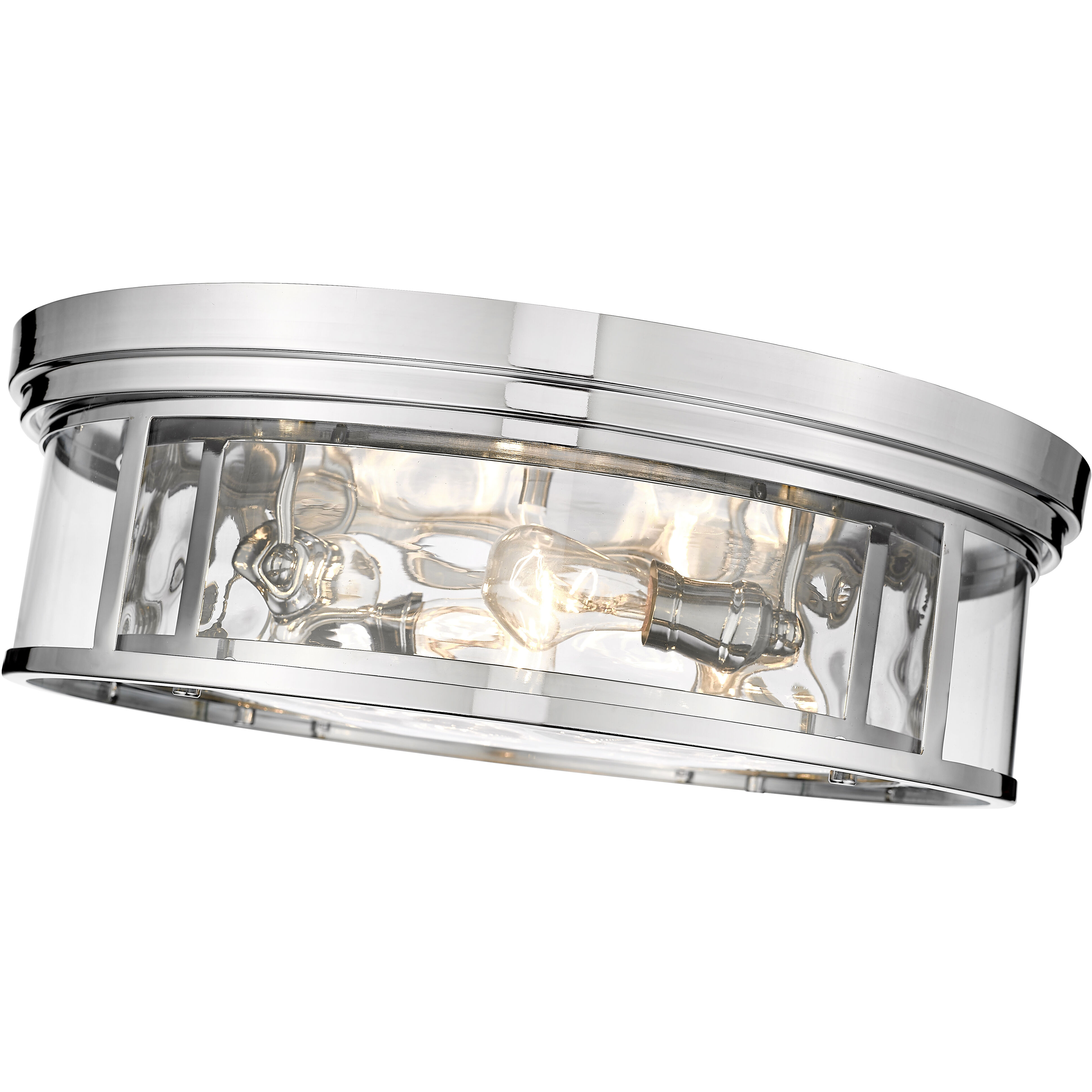 Clarion 4 Light 20.75 inch Polished Nickel Flush Mount Ceiling Light