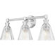 Auden 3 Light 23.75 inch Brushed Nickel Bath Vanity Wall Light