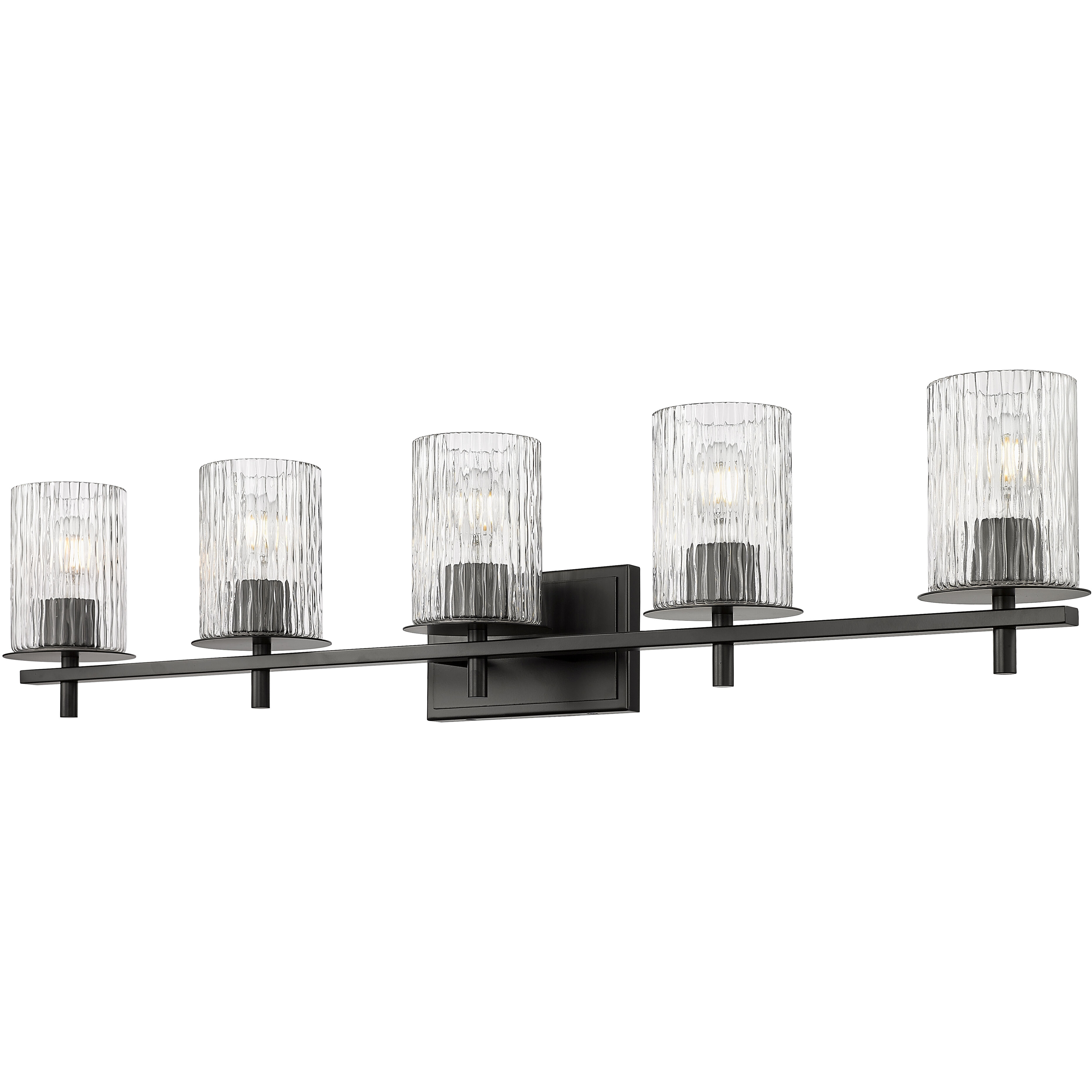 Z-Lite 1949-5V-MB Grayson 5 Light 40 inch Matte Black Vanity Wall