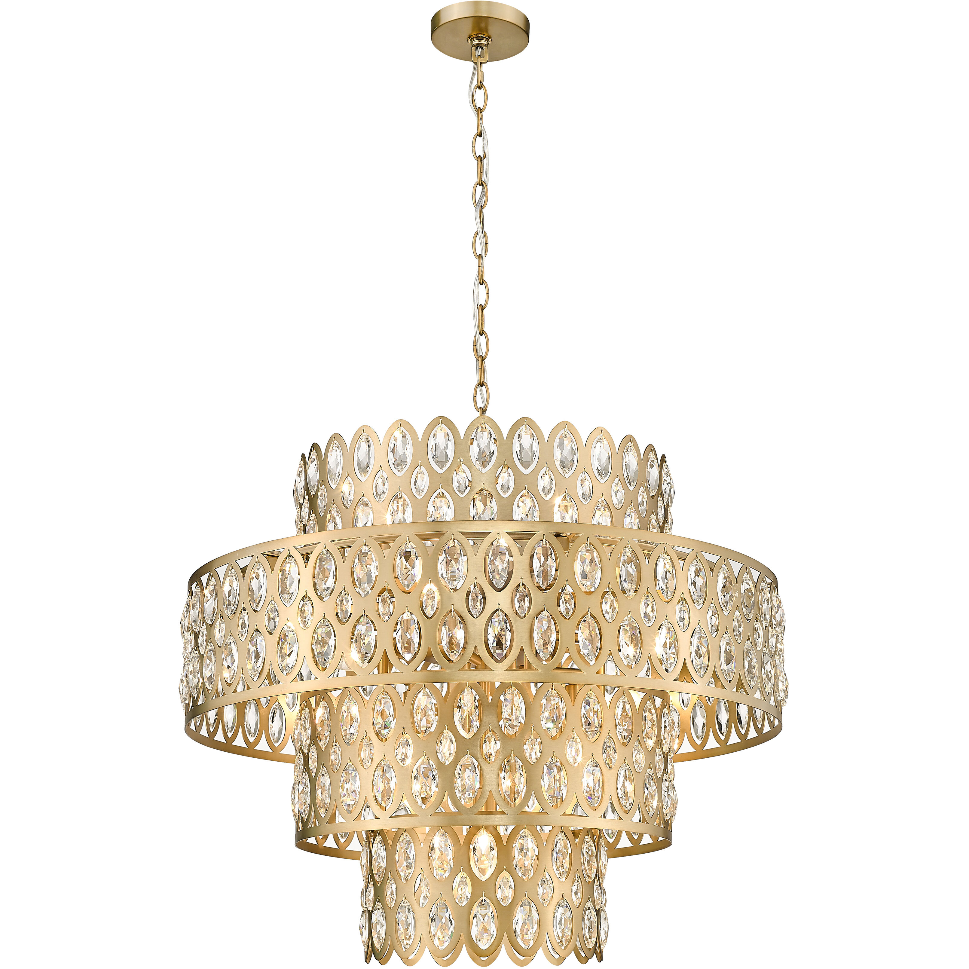 Dealey 13 Light 25.75 inch Heirloom Brass Chandelier Ceiling Light