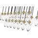 Arden 23 Light 54 inch Rubbed Brass Linear Chandelier Ceiling Light