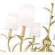 Aslin 6 Light 31 inch Gold Leaf Chandelier Ceiling Light