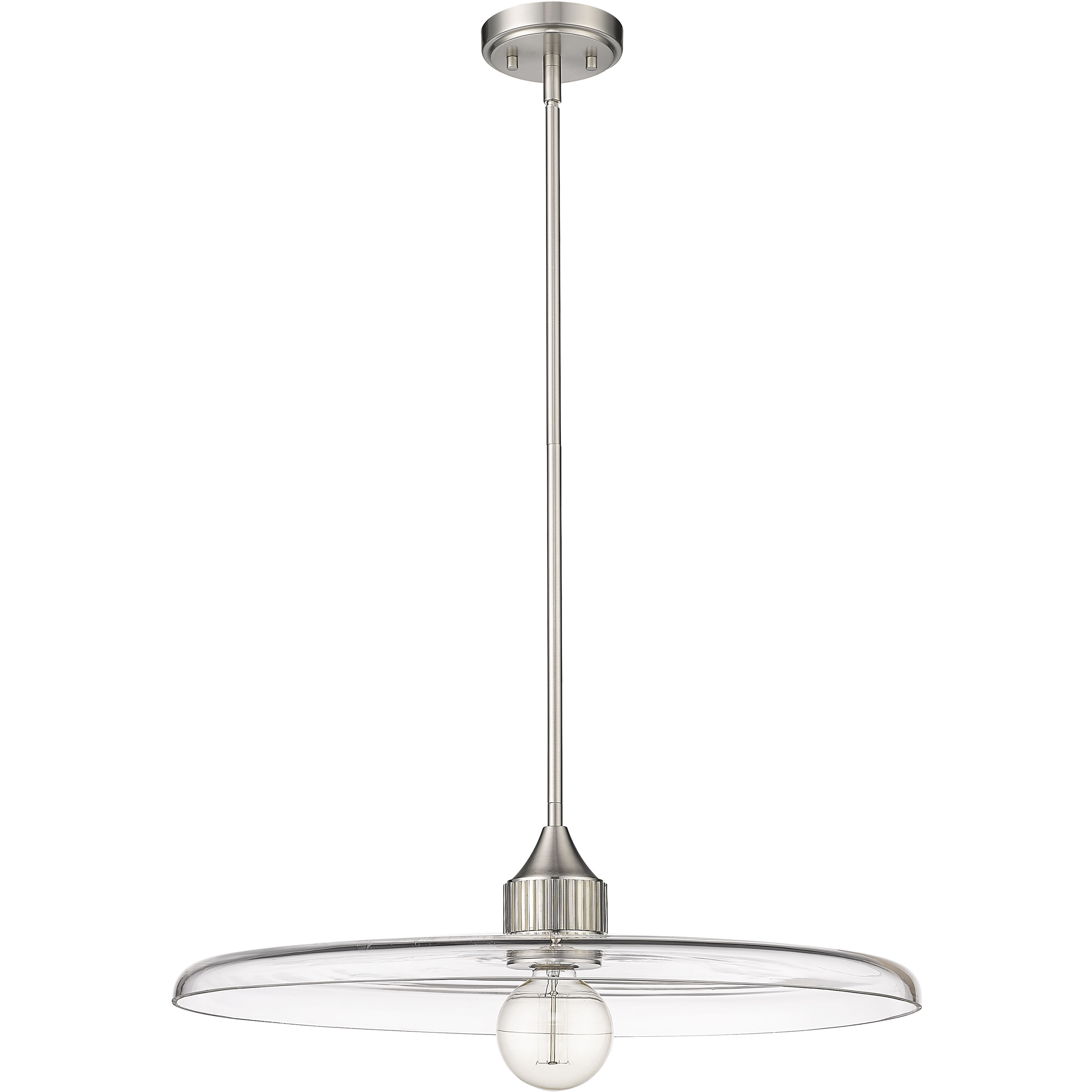 Paloma 1 Light 24 inch Brushed Nickel Pendant Ceiling Light