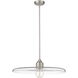 Paloma 1 Light 24 inch Brushed Nickel Pendant Ceiling Light