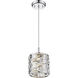 Aludra 1 Light 6.5 inch Chrome Pendant Ceiling Light