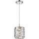 Aludra 1 Light 6.5 inch Chrome Pendant Ceiling Light