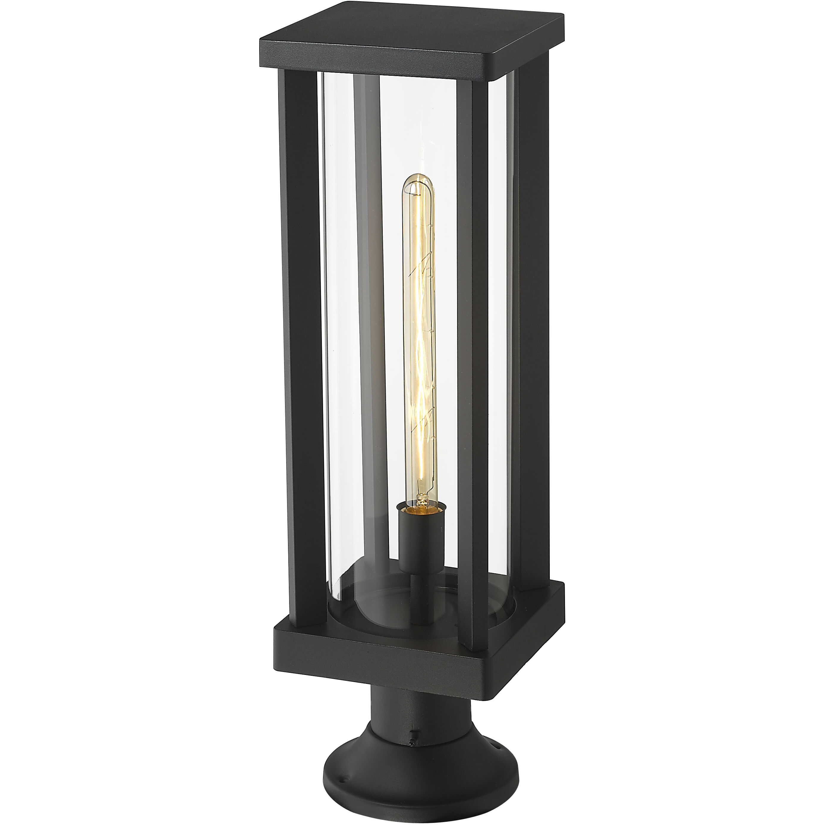 Glenwood 1 Light 22 inch Black Outdoor Pier Mounted Fixture