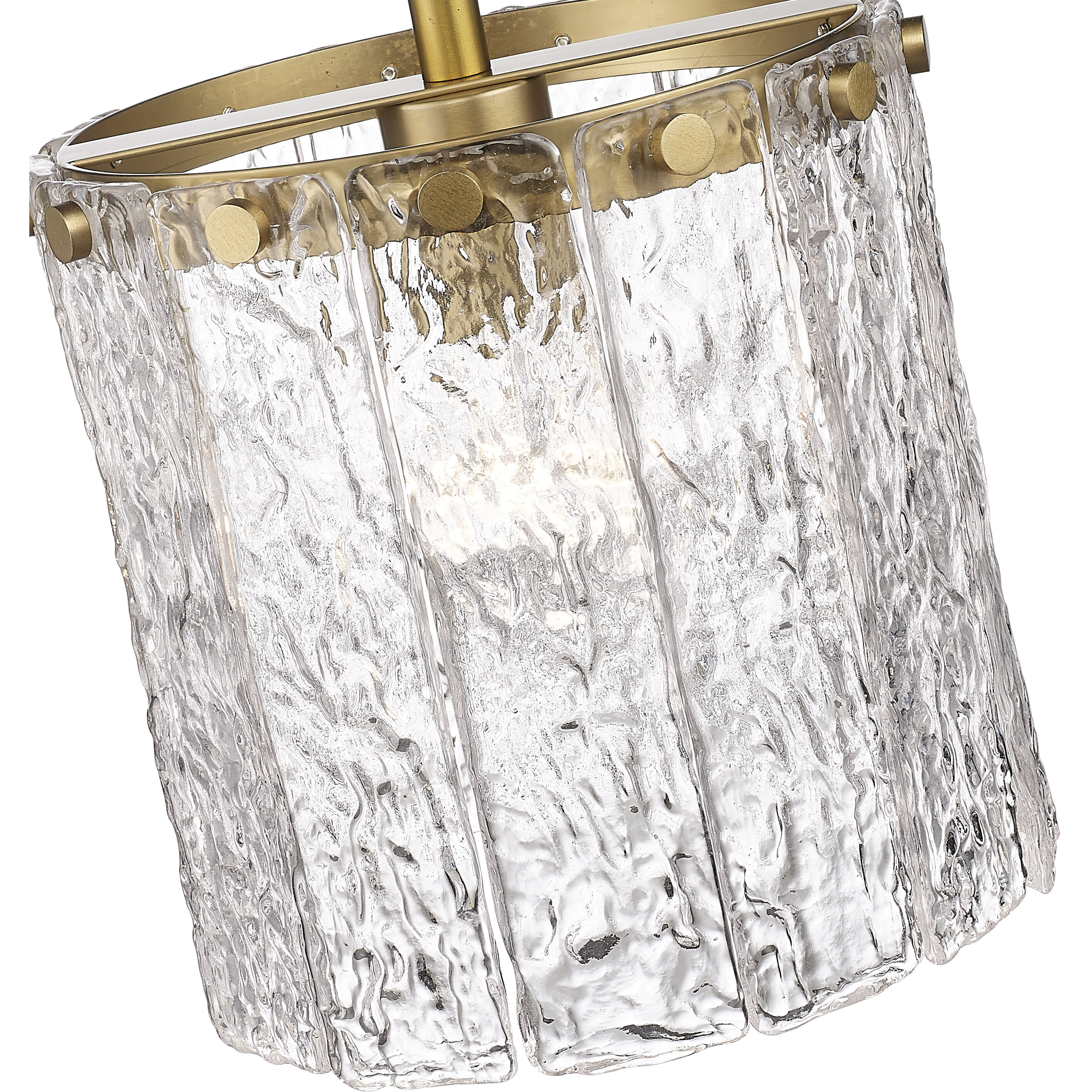 Glacier 1 Light 8.5 inch Modern Gold Pendant Ceiling Light